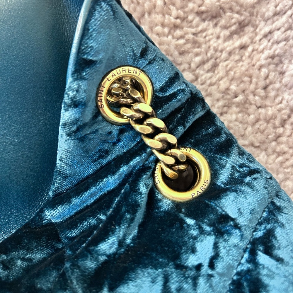 YSL emerald green velvet bag. Small - Picture 9 of 16